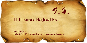 Illikman Hajnalka névjegykártya